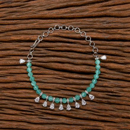 Cz Classic Bracelet With Rhodium Plating
