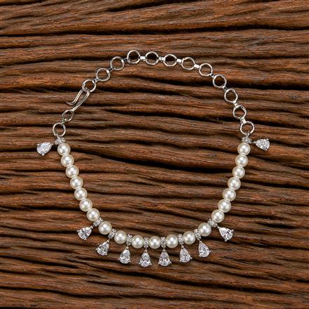 Cz Classic Bracelet With Rhodium Plating