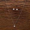 Cz Classic Pendant Set With Rhodium Plating