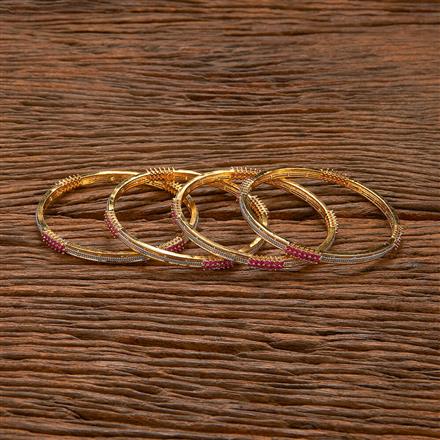 Cz Classic Bangles With 2 Tone Plating