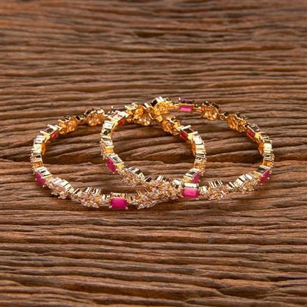 Cz Classic Bangles With Gold Plating