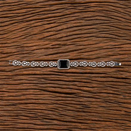 Cz Classic Bracelet With Rhodium Plating