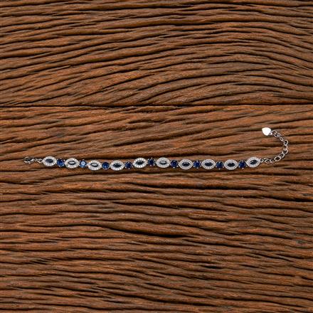 Cz Classic Bracelet With Rhodium Plating