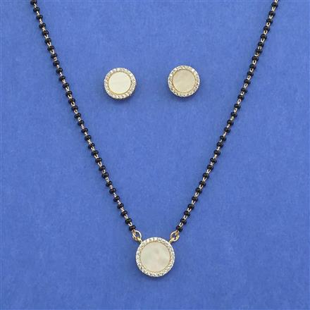 Cz Classic Mangalsutra With Gold Rhodium 2 Tone Plating