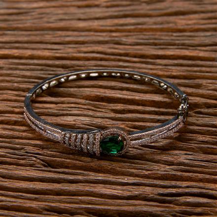 Cz Classic Kada With Black Rose Plating