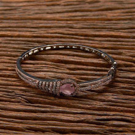 Cz Classic Kada With Black Rose Plating