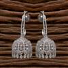 Cz Classic Jhumki With 2 Tone Rhodium Plating