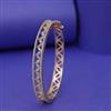 Cubic Zirconia Classic Kada With 2 Tone Rhodium Black Plating