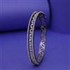 Cubic Zirconia Classic Kada With 2 Tone Rhodium Black Plating