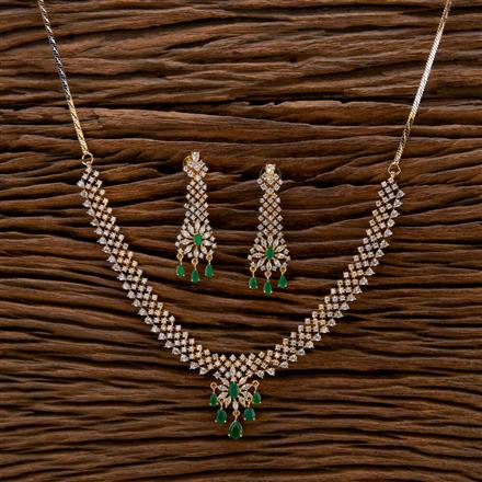 Cubic Zirconia Classic Necklace With 2 Tone Plating