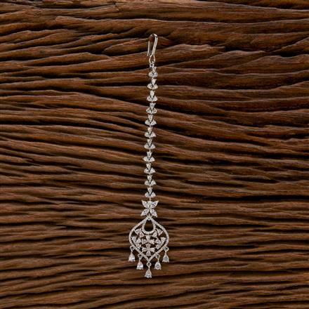 Cubic Zirconia Classic Tikka With 2 Tone Rhodium Plating