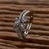 Cubic Zirconia Classic Ring With 2 Tone Rhodium Black Plating