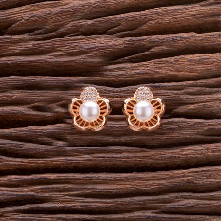 Cz Pearl Tops With Gold Plating