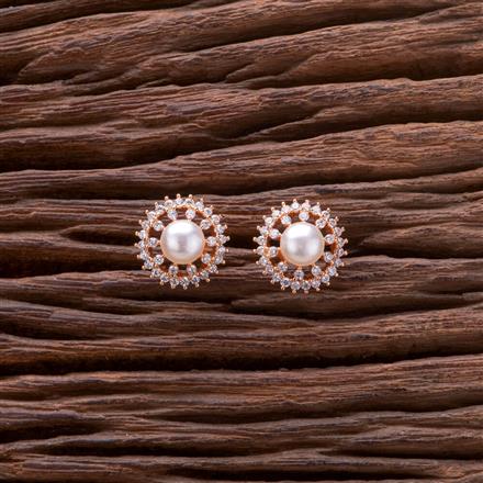 Cz Pearl Tops With Gold Plating
