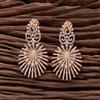 Cz Classic Earring With 2 Tone Rhodium Plating