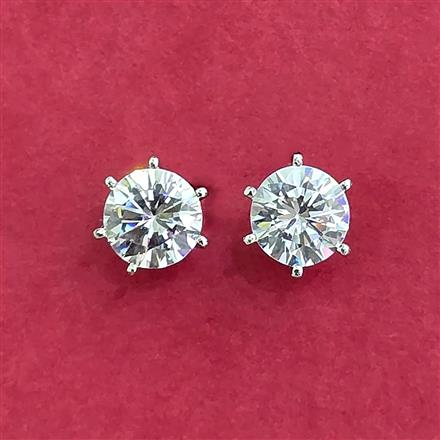 Cz Delicate Tops With Rhodium Gold Plating