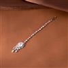 Cubic Zirconia Delicate Tikka With Rhodium Plating