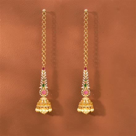 Cz Classic Jhumki With Gold Plating