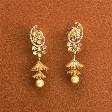 Cz South Indian Jhumki With Gold Plating