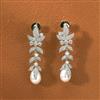 Cz Classic Earring With Black 2 Tone Rhodium Plating