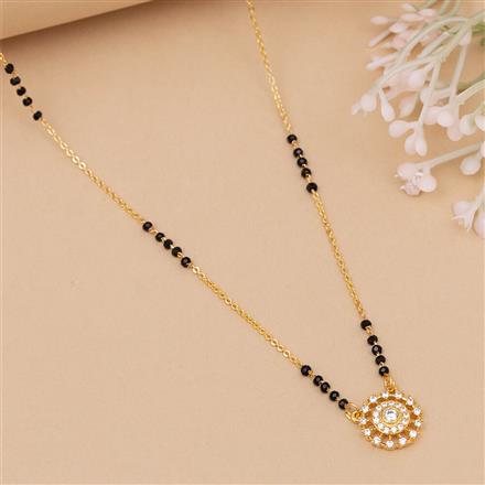 Cz Dokiya Mangalsutra With Gold Plating