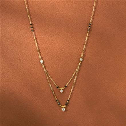 Cz Dokiya Mangalsutra With Gold Plating