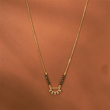 Cz Dokiya Mangalsutra With Gold Plating