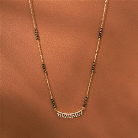 Cz Dokiya Mangalsutra With Gold Plating