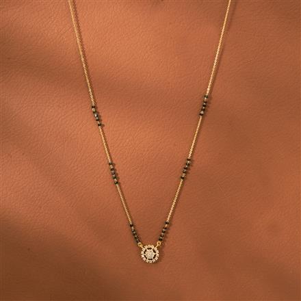 Cz Dokiya Mangalsutra With Gold Plating