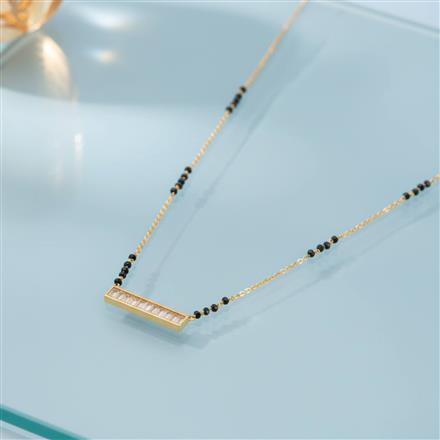 Cz Dokiya Mangalsutra With Gold Plating