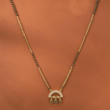 Cz Dokiya Mangalsutra With Gold Plating