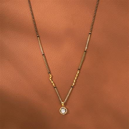 Cz Dokiya Mangalsutra With 2 Tone Plating