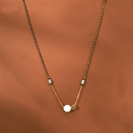 Cz Dokiya Mangalsutra With 2 Tone Plating