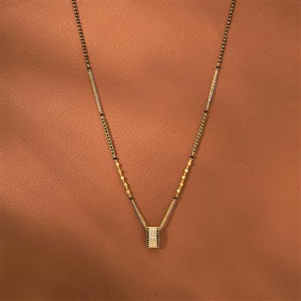 Cz Dokiya Mangalsutra With 2 Tone Plating