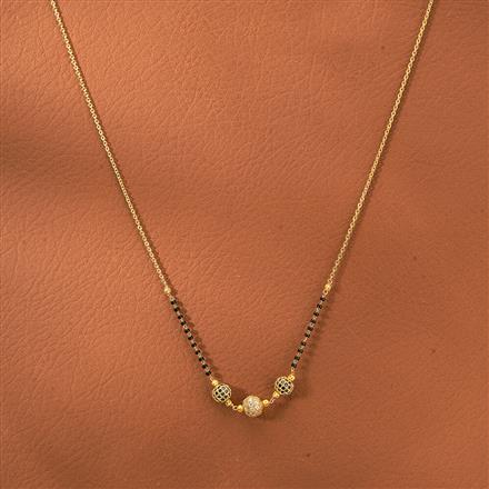 Cz Dokiya Mangalsutra With Gold Plating