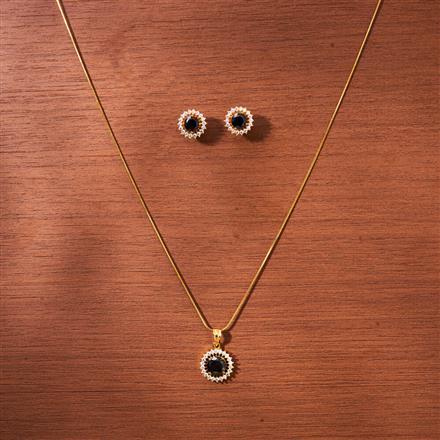 Cz Classic Pendant Set With Gold Plating