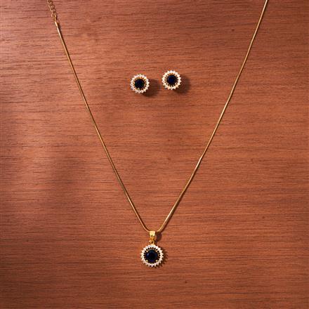 Cz Classic Pendant Set With Gold Plating