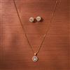 Cz Classic Pendant Set With Gold Plating