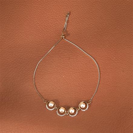 Cz Classic Bracelet With Gold Rhodium Plating