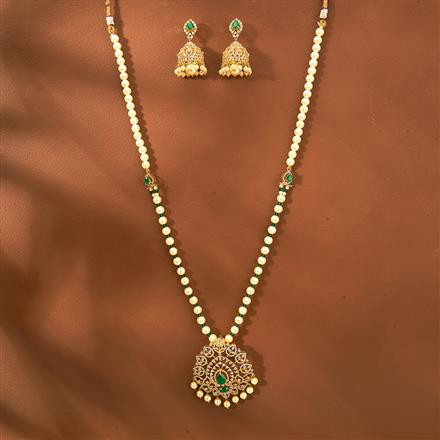 Cz Bandhai Necklace With Gold Plating