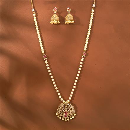 Cz Bandhai Necklace With Gold Plating