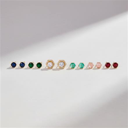 Cz Changeable Tops With Gold Rhodium Plating