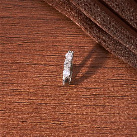 Cz Delicate Nose Ring With Gold 2 Tone Rhodium Plating