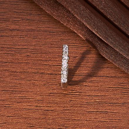 Cz Delicate Nose Ring With Gold 2 Tone Rhodium Plating