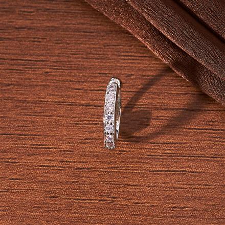 Cz Delicate Nose Ring With Gold 2 Tone Rhodium Plating