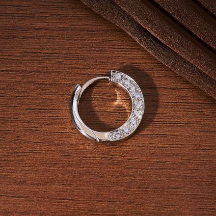 Cz Delicate Nose Ring With Gold 2 Tone Rhodium Plating