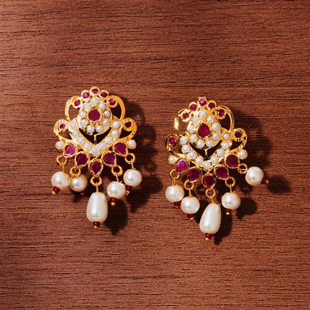Cz Classic Earring With Gold Plating