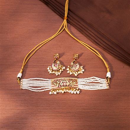 Cz Choker Necklace With Gold Plating