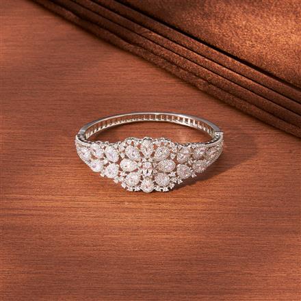 Cz Classic Kada With Gold 2 Tone Rose Gold Plating