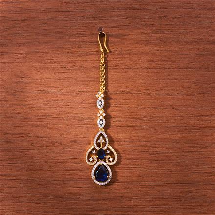 Cubic Zirconia Classic Tikka With 2 Tone Plating